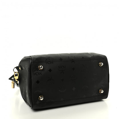 MCM Nylon Monogram Boston Bag Black 4 of 9