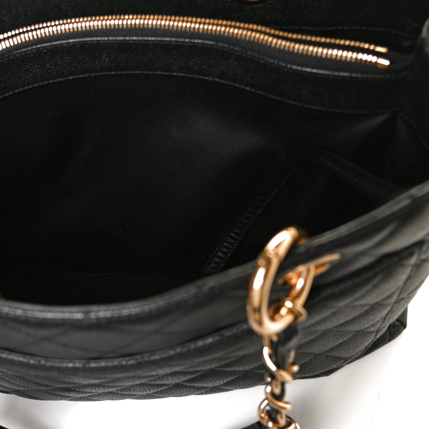Caviar Quilted Grand Shopping Tote GST Black