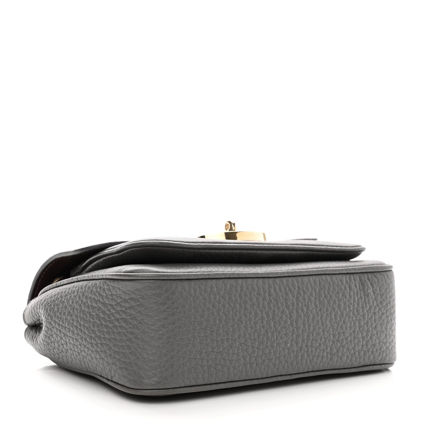 Small Classic Grain Calfskin Small Darley Shoulder Bag Mole Grey