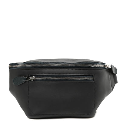 Hermes Taurillon Cristobal Cityslide Belt Bag PM Bleu Indigo Vert Cypress 1 of 10