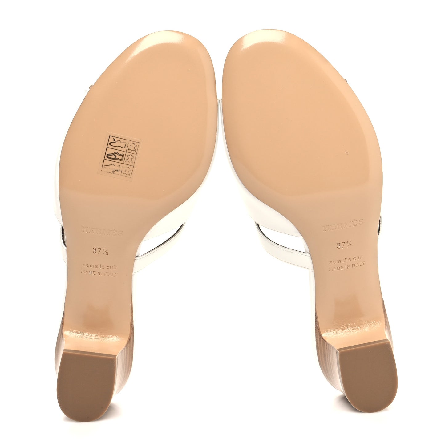 Goatskin Candy Sandals 37.5 White