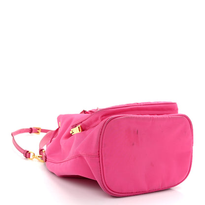 Prada Re-Nylon Saffiano Duet Bucket Crossbody Bag Fuxia 4 of 12