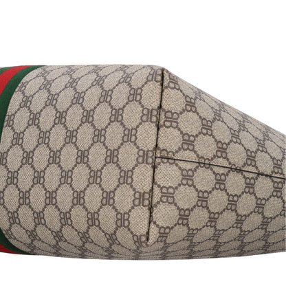 Gucci X BALENCIAGA BB Supreme Monogram Web Medium Ophidia Shopping Tote Beige New Acero 10 of 10