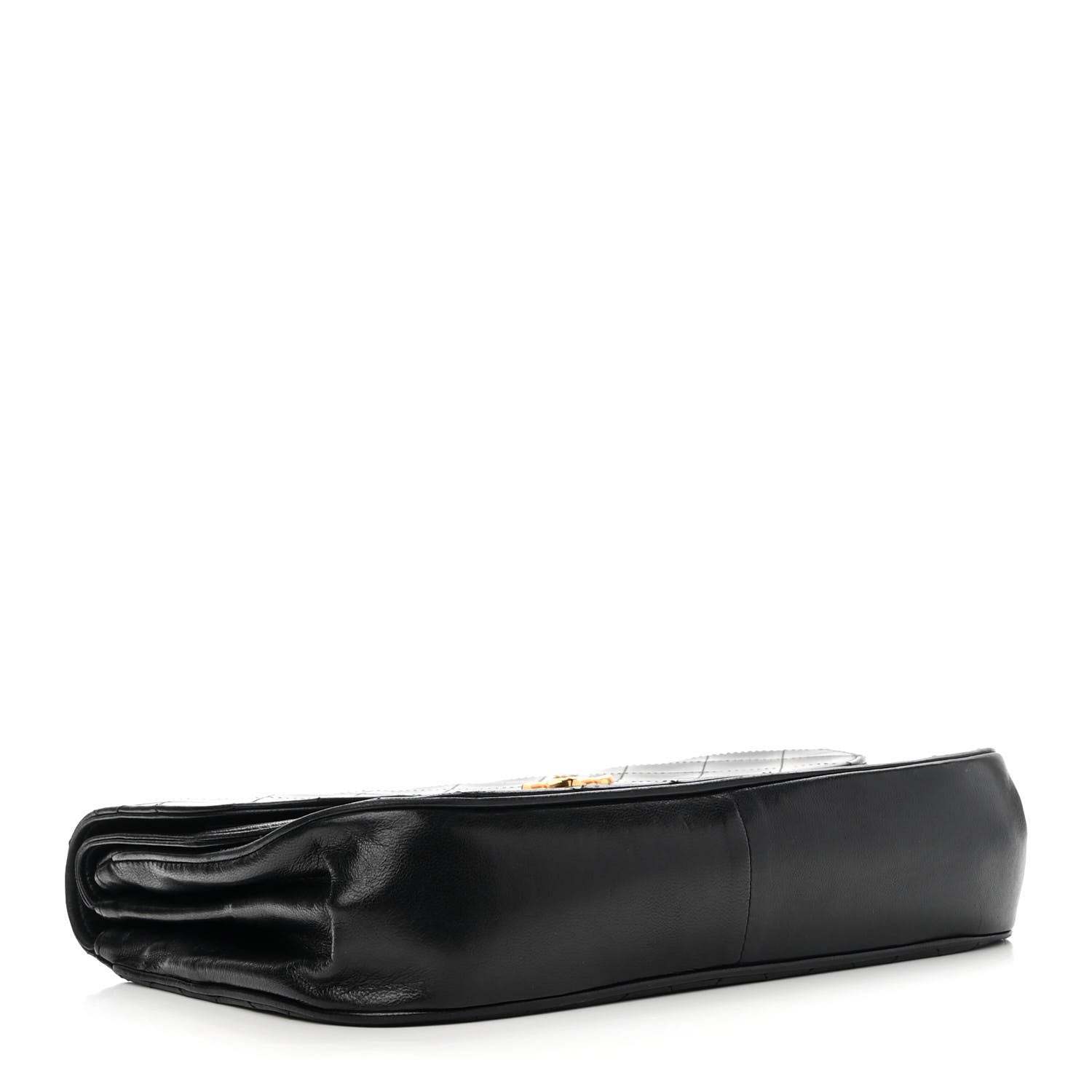 Chanel Lambskin Quilted Medium Round Double Flap Black 3 of 10