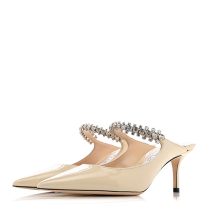 Jimmy Choo Patent Crystal Bing 65 Pumps 35 Linen 3 of 8