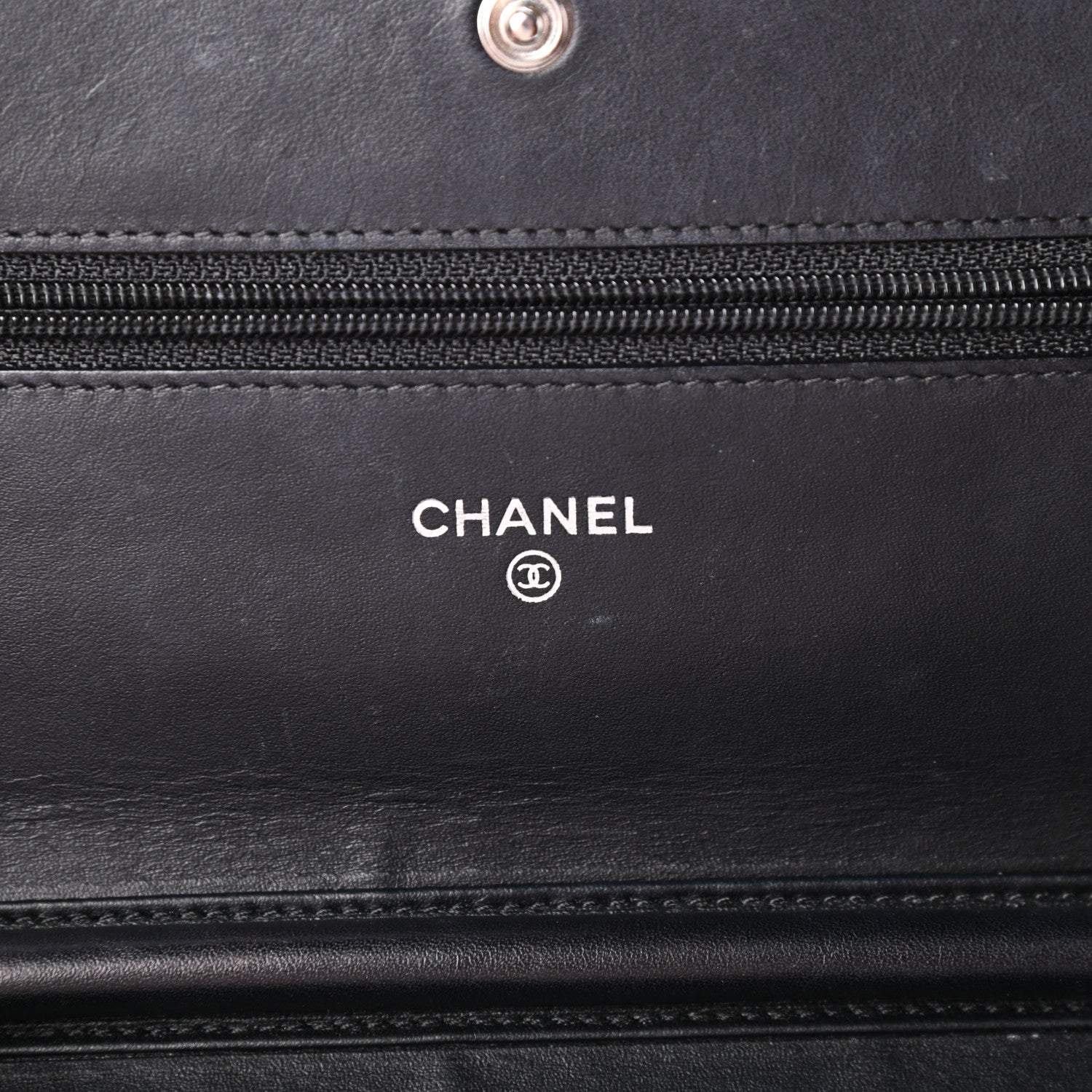 Chanel Caviar Timeless CC Wallet On Chain WOC Black 6 of 10