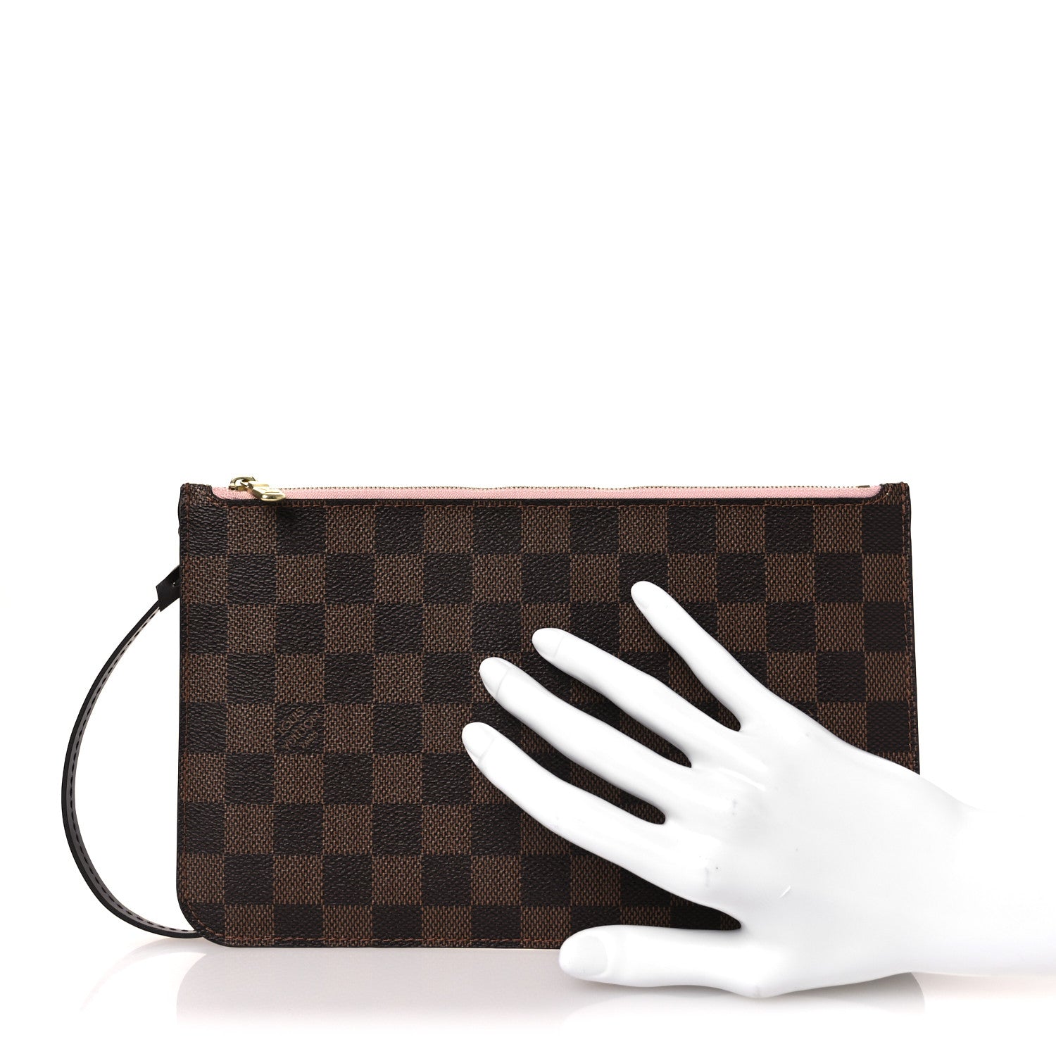 Louis Vuitton Damier Ebene Neverfull MM GM Pochette Rose Ballerine 2 of 8