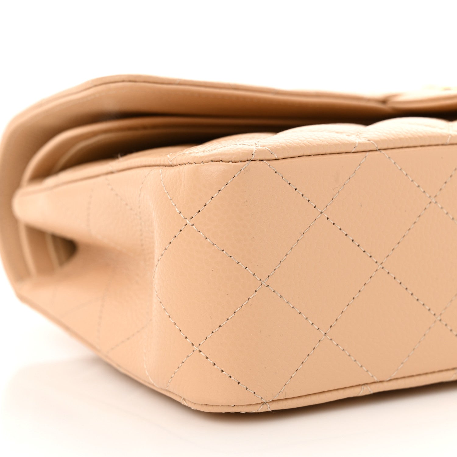 Chanel Caviar Quilted Medium Double Flap Beige 9 of 11