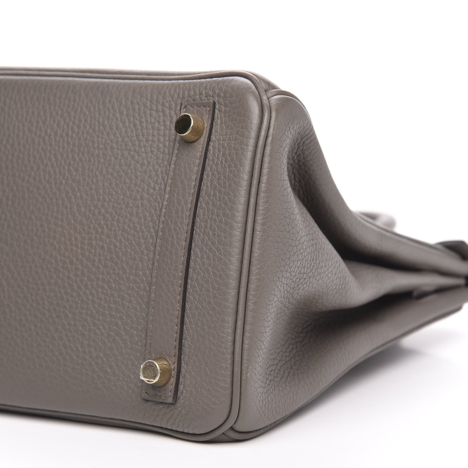 Hermes Taurillon Clemence Birkin 30 Etain 8 of 10