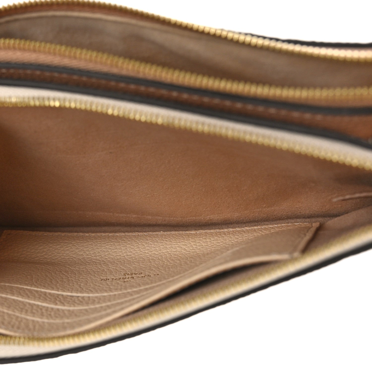 Louis Vuitton Empreinte Double Zip Pochette Beige Rose Creme 5 of 10