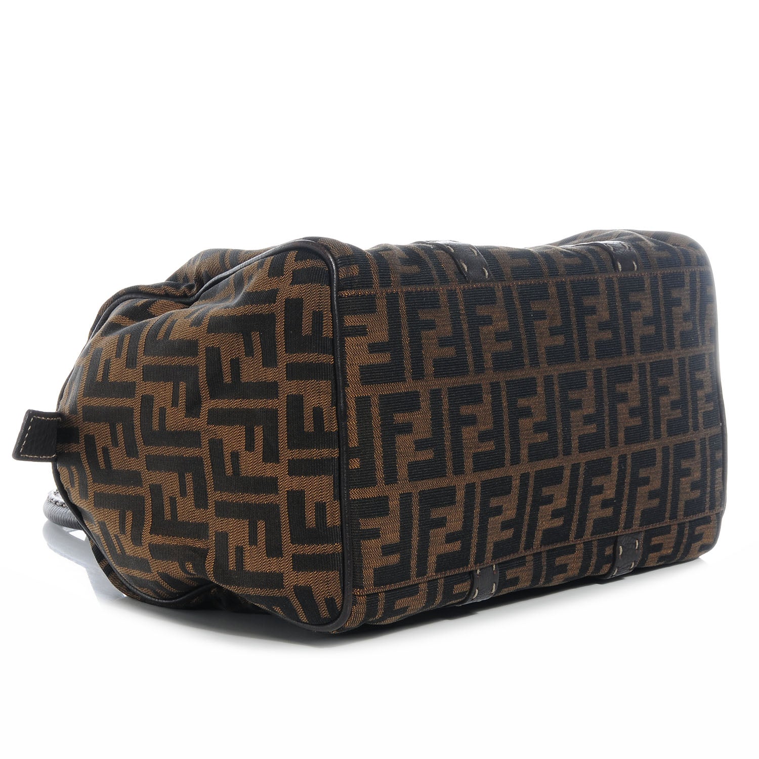 Fendi Zucca Medium Boston Satchel Tobacco 4 of 9
