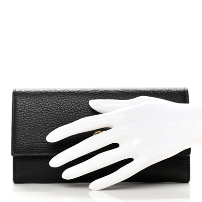 Gucci Dollar Calfskin GG Marmont Continental Wallet Black 2 of 11