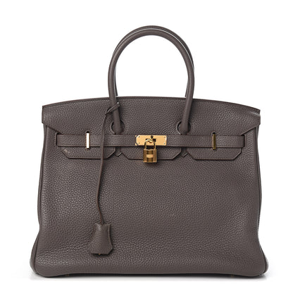 Hermes Togo Birkin 35 Etain 1 of 32