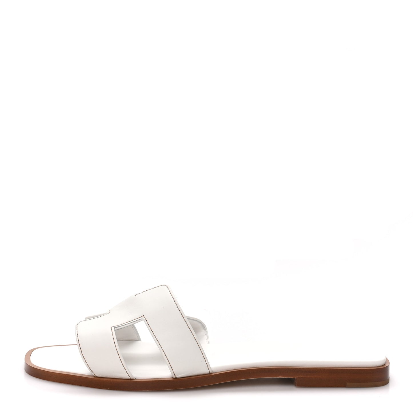 Box Calfskin Oran Sandals 37 White