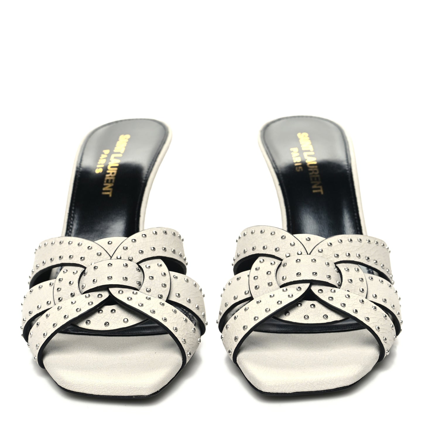 Grain De Poudre Tribute 85 Slide Studded Sandals 35.5 Off White