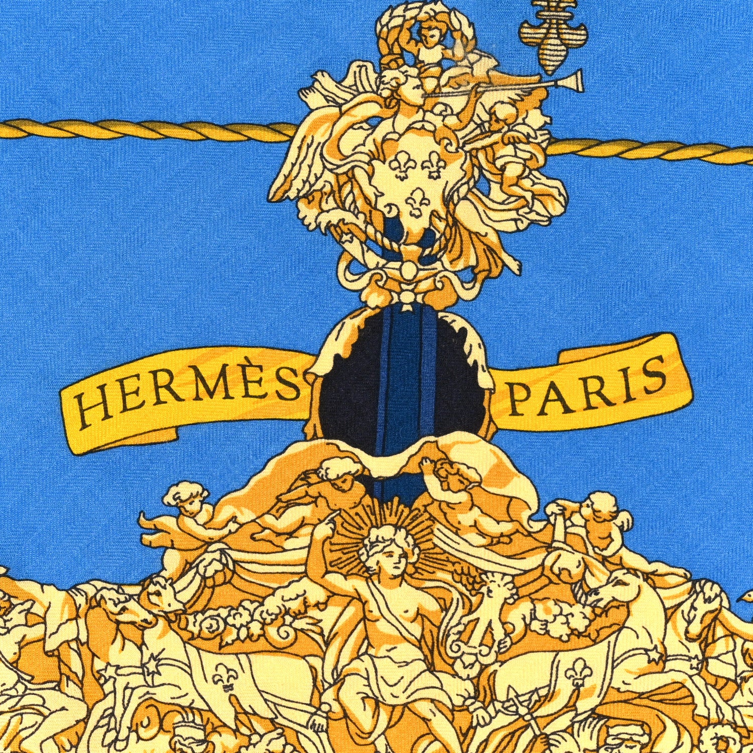 Hermes Cashmere Silk La Reale Giant Pointe Triangle Shawl 3 of 3