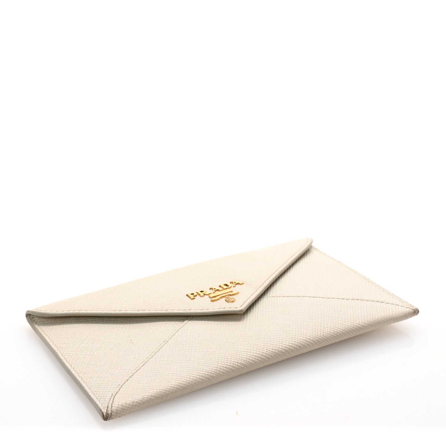 Prada Saffiano Envelope Wallet Talco 4 of 8