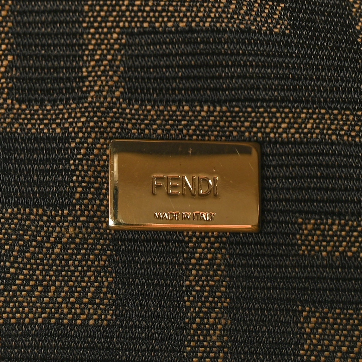 Fabric Jacquard FF 1974 Mini Baguette Tobacco Moro Black