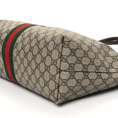 Gucci GG Supreme Monogram Medium Ophidia Shopping Tote Brown 10 of 12