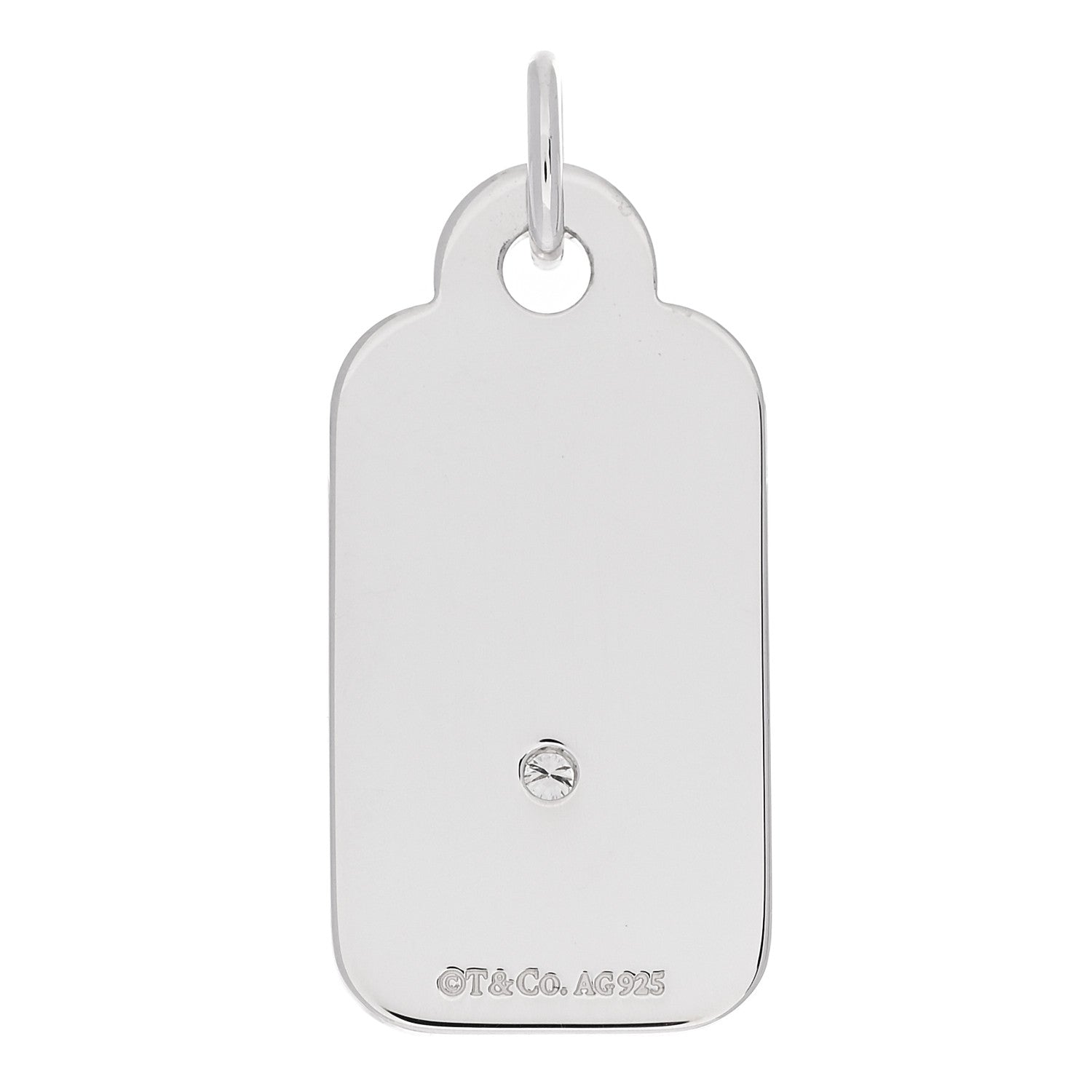 Tiffany Sterling Silver Diamond Yours Truly Charm 3 of 4
