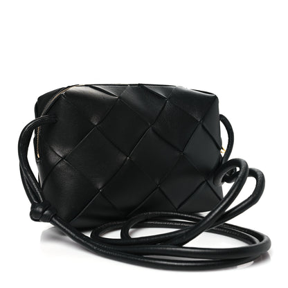 Bottega Veneta Lambskin Maxi Intrecciato Small Cassette Camera Bag Black 3 of 9