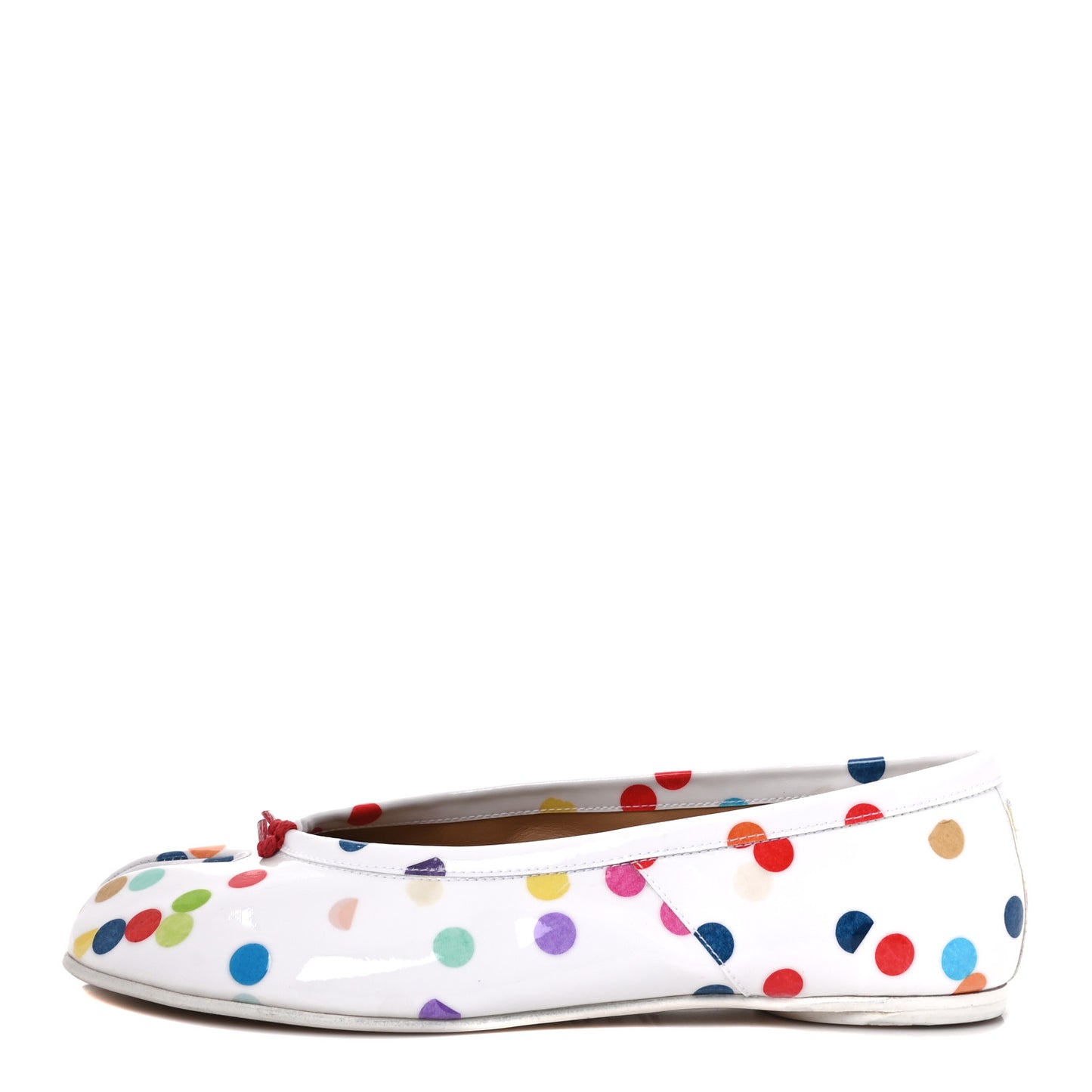 PVC Confetti Printed Tabi Ballerina Flats 37 Multicolor