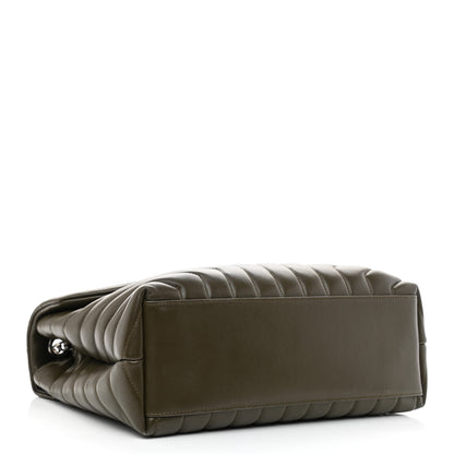 Saint Laurent Calfskin Y Quilted Monogram Medium Loulou Chain Satchel Military Olive 5 of 15
