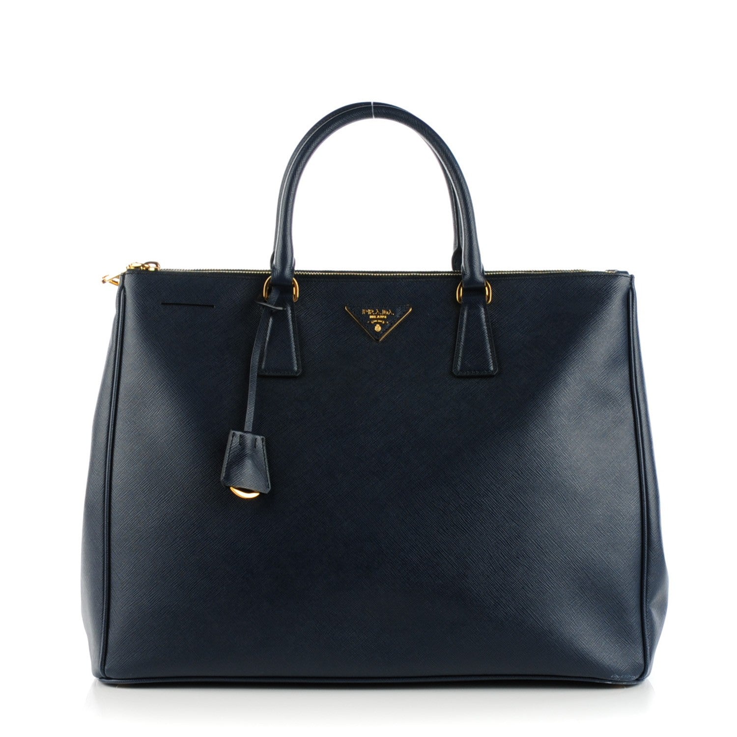 Prada Saffiano Lux Extra Large Galleria Double Zip Tote Baltico 1 of 9