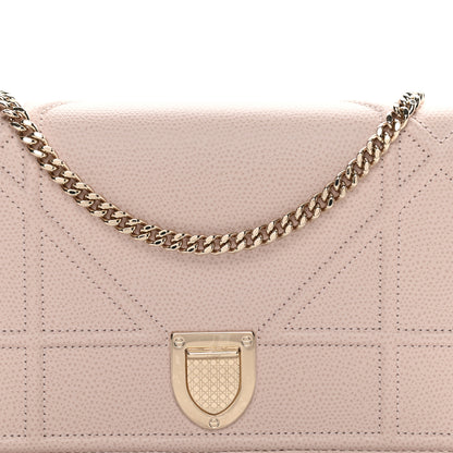 Christian Dior Grained Calfskin Diorama Wallet on Chain Pouch Nude 9 of 12