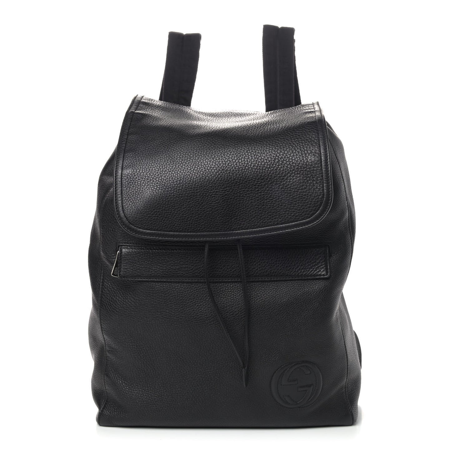Pebbled Calfskin Soho Backpack Black
