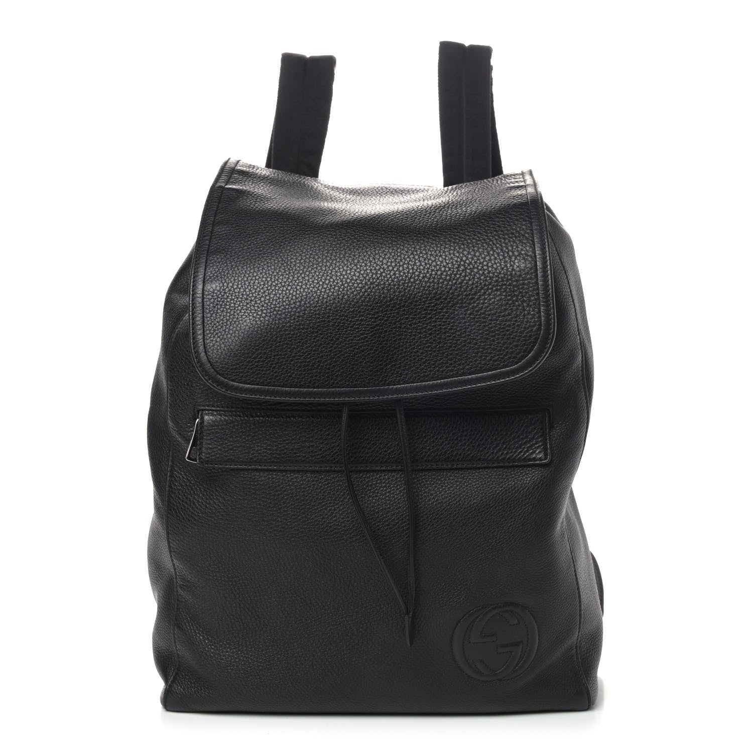 Gucci Pebbled Calfskin Soho Backpack Black 1 of 4