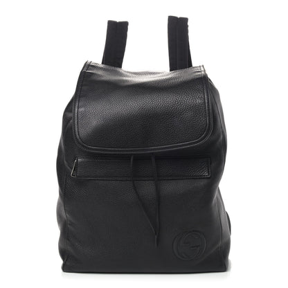 Gucci Pebbled Calfskin Soho Backpack Black 1 of 4