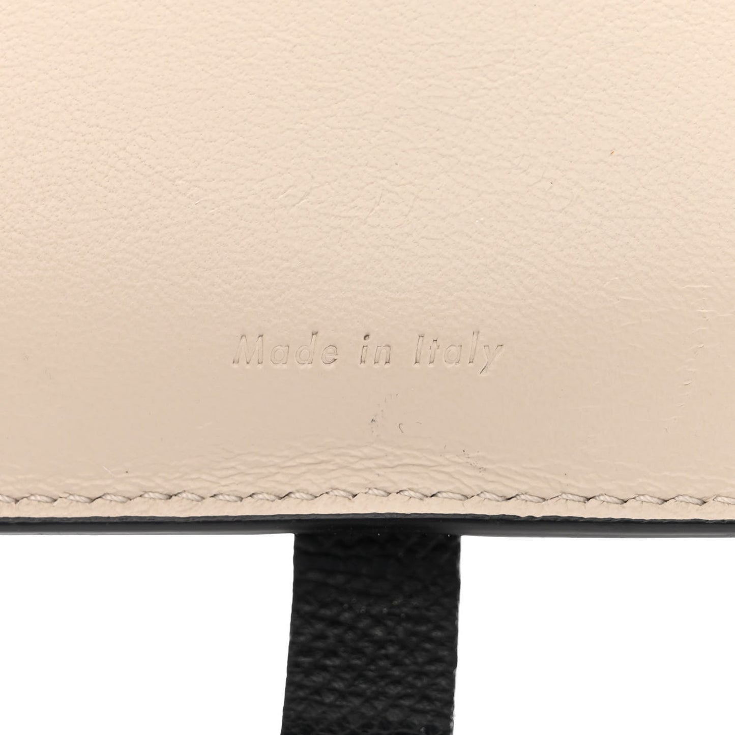 Grained Calfskin Large Multifunction Strap Wallet Black Chalk