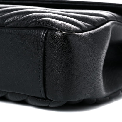 Saint Laurent Sheepskin Matelasse Chevron Monogram Medium College Bag Black 7 of 13