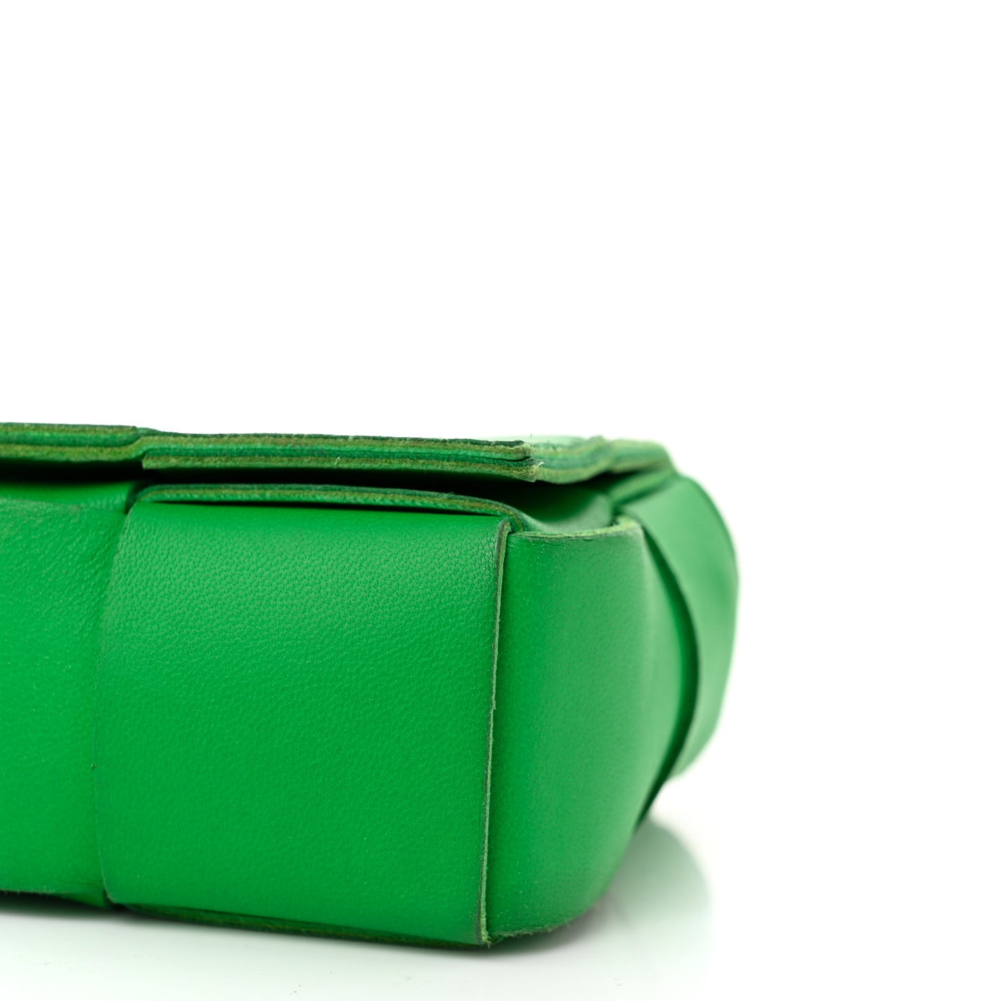 Lambskin Maxi Intrecciato Extra Mini Cassette Crossbody Bag Parakeet