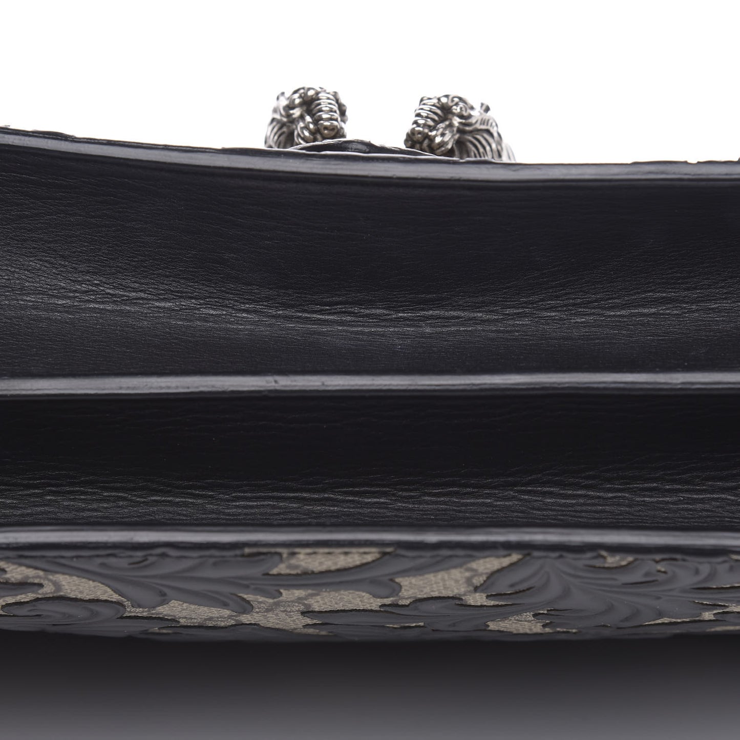 GG Supreme Monogram Arabesque Medium Dionysus Shoulder Bag Black