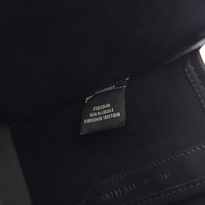 Fendi Glazed Fabric Vitello Century FF 1974 Stamp Patch Mini Peekaboo Defender Cover Mogano Panna Black 6 of 8