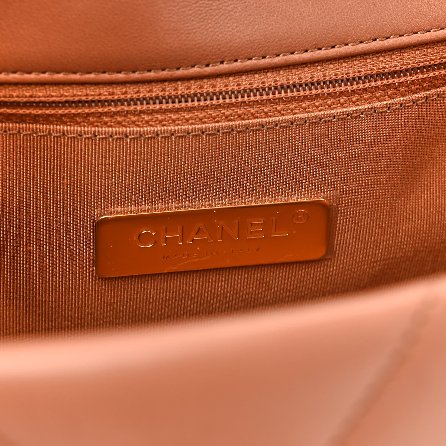 Chanel Lambskin Quilted Medium Chanel 19 Flap Brown 6 of 10