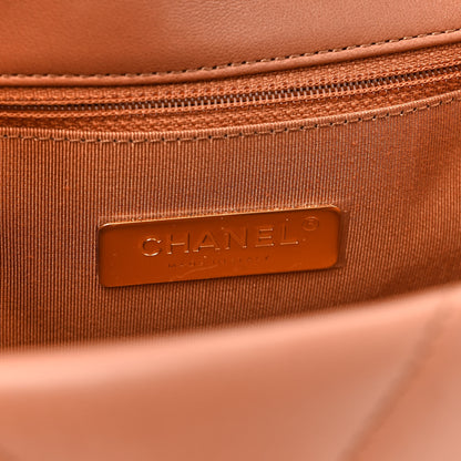 Chanel Lambskin Quilted Medium Chanel 19 Flap Brown 6 of 10