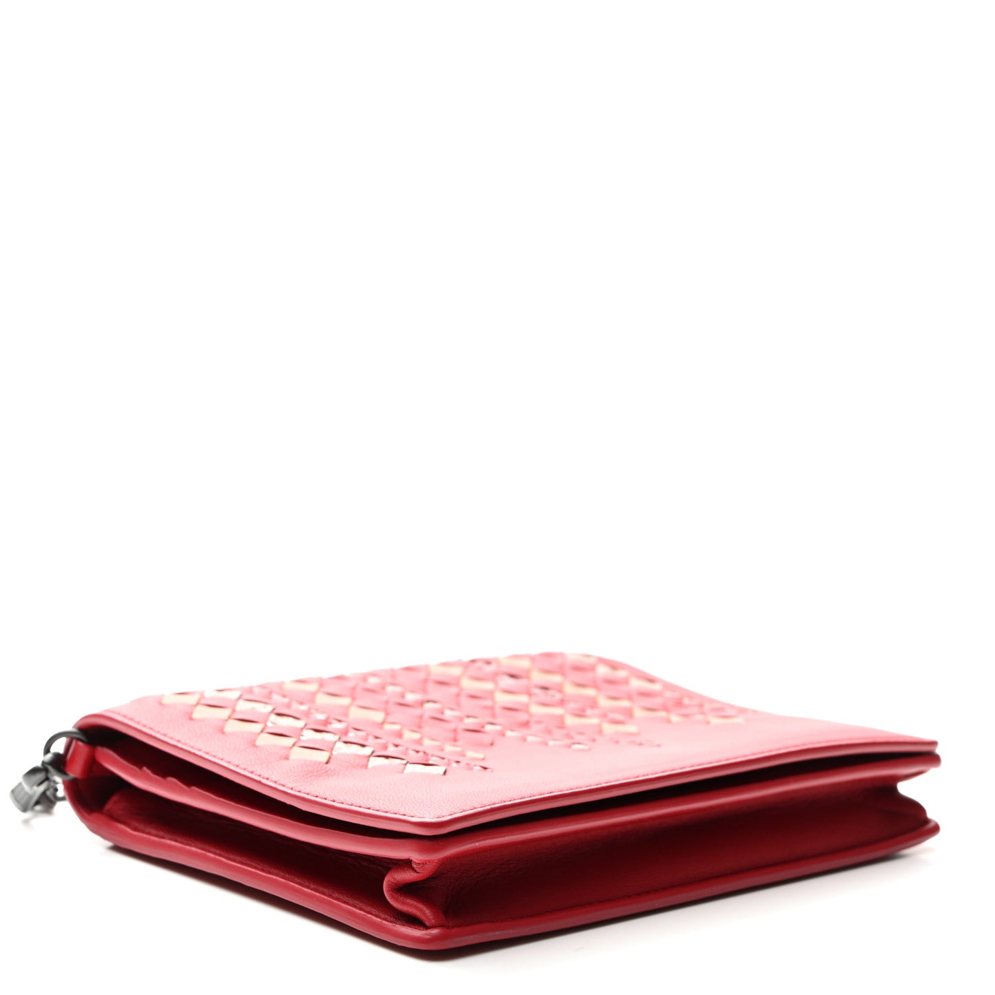 Nappa Intrecciato Snakeskin Stained Glass Montebello Crossbody Red Multicolor