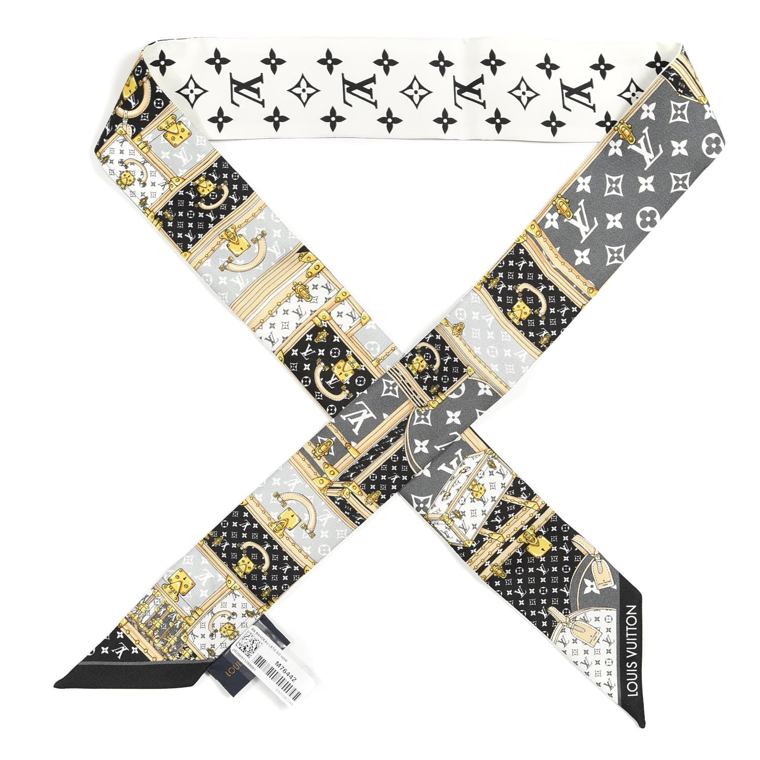 Louis Vuitton Silk Monogram Let's Go BB Bandeau Black 1 of 3