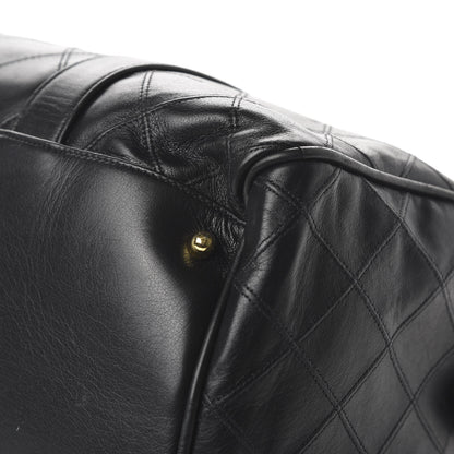 Chanel Calfskin Stitched CC Boston Black 12 of 13