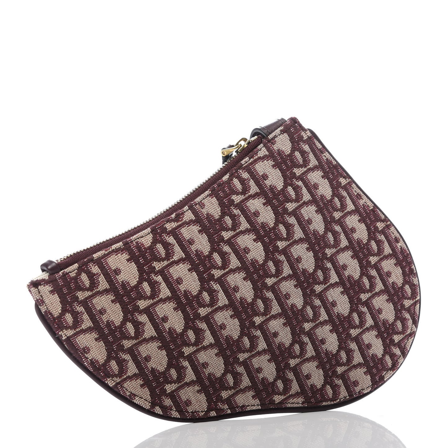 Oblique Saddle Clutch Burgundy