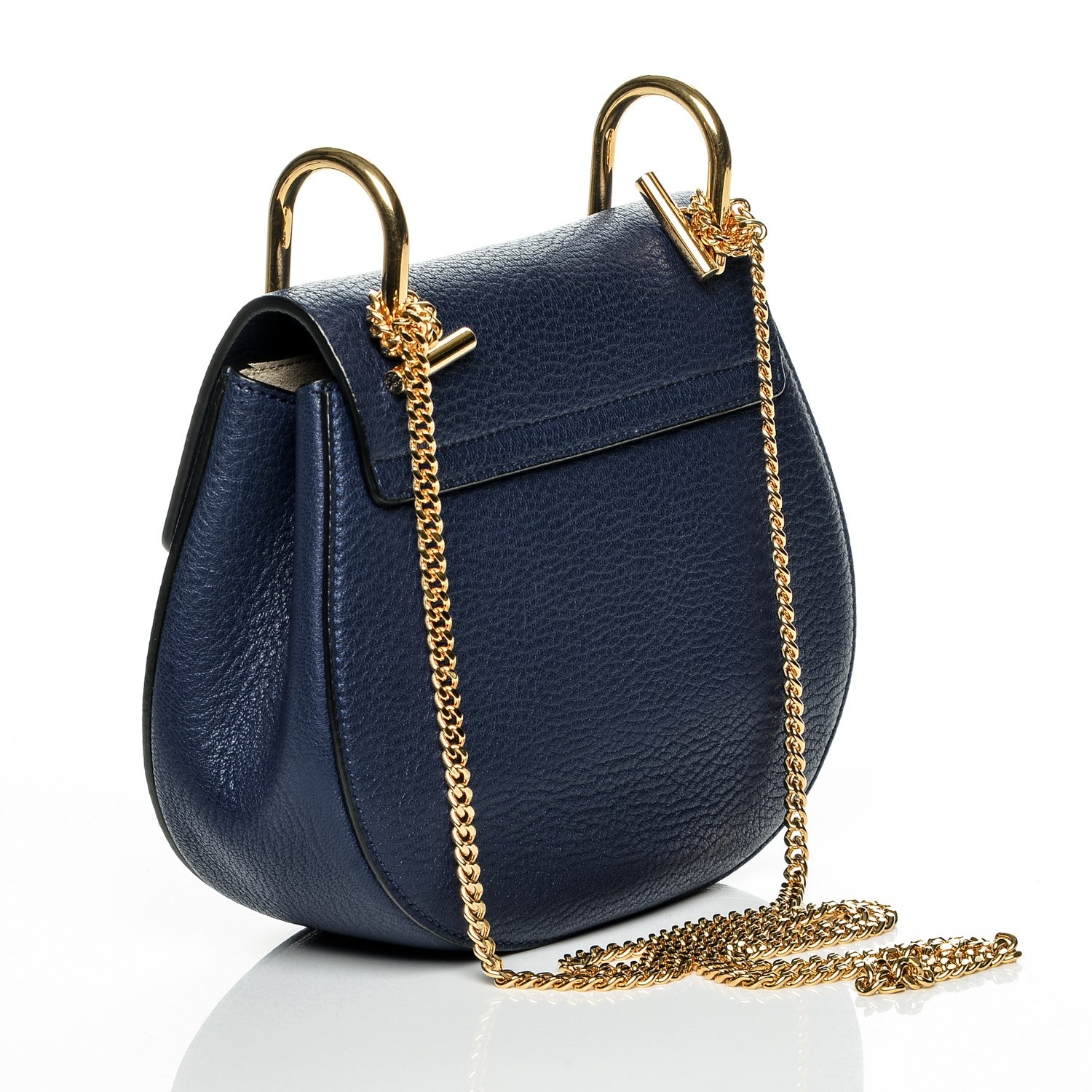 Chloe Grained Lambskin Mini Drew Shoulder Bag Royal Navy 3 of 6