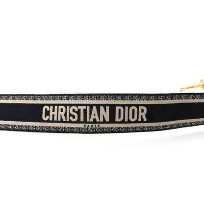 Christian Dior Canvas Embroidered Shoulder Strap Blue 4 of 6