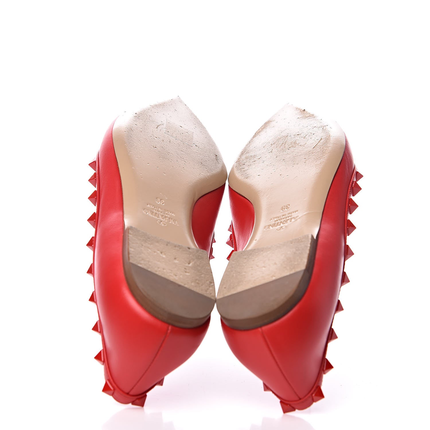 Valentino Garavani Nappa Monochrome Rockstud Ballerina Flats 39 Rouge Pur 5 of 10