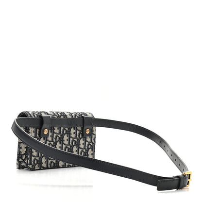 Christian Dior Oblique Saddle Belt Bag Blue 2 of 8