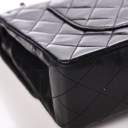 Chanel Lambskin Quilted Medium Double Flap Black 12 of 14