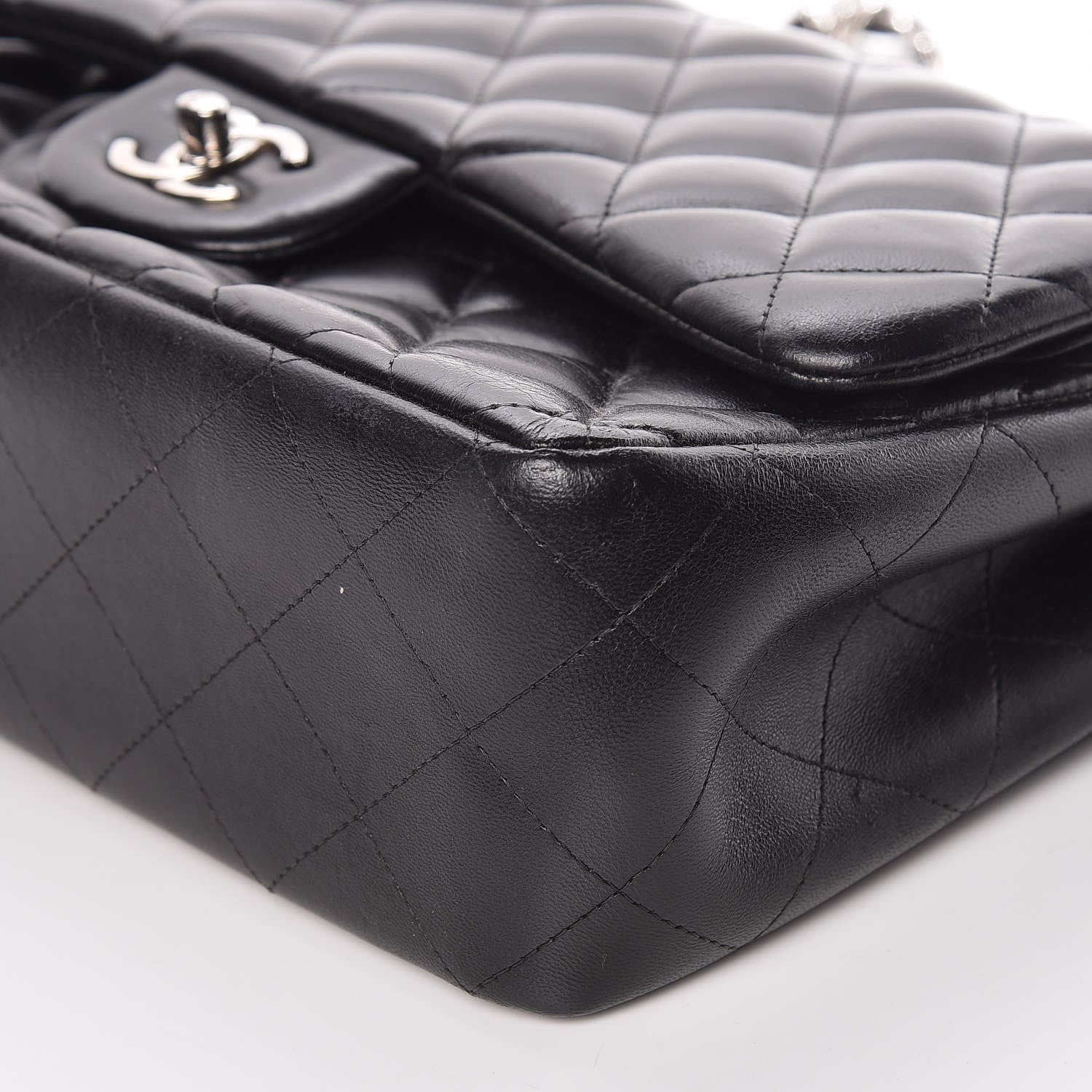 Chanel Lambskin Quilted Jumbo Double Flap Black 13 of 13