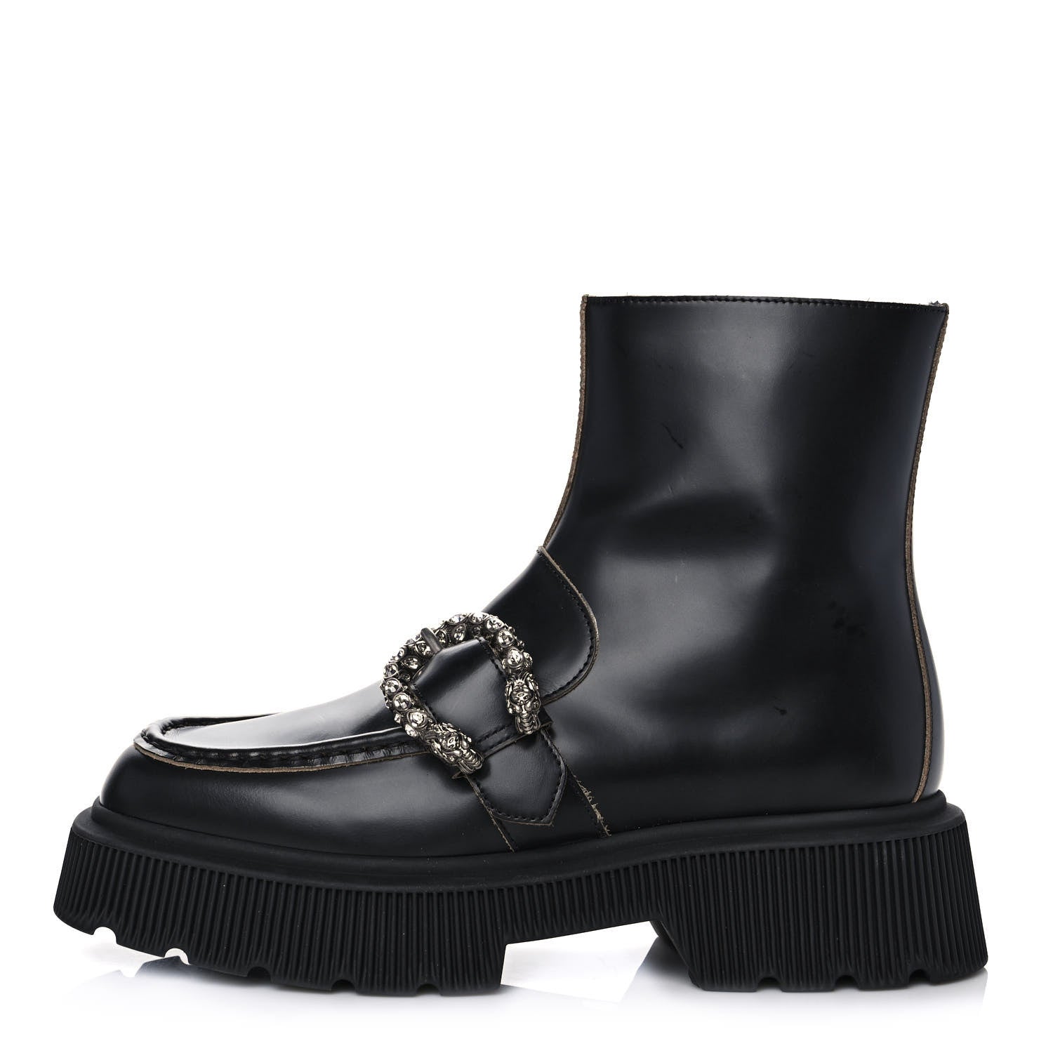 Gucci Cordovan Lux Dionysus Hunder Boots 38 Black 1 of 10